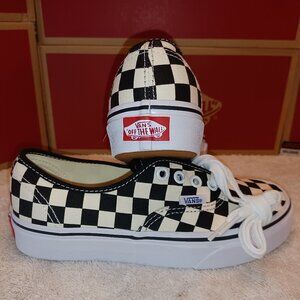 VANS Men's 4/Women's 5.5 Authentic Golden Coast Black/White Checker VN000W4NDI0